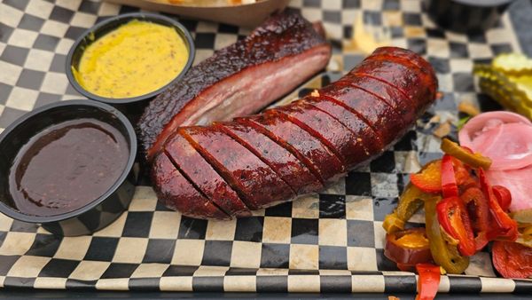 Heritage Barbecue signature dishes Tri Tip, Brisket, Pulled Pork, Spare Ribs, Char Siu Pork Belly.